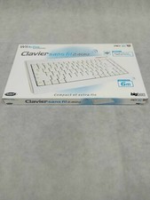 Clavier AZERTY blanc sans fil 6M extra fin Datel Neuf Nintendo WII / PC / PS3