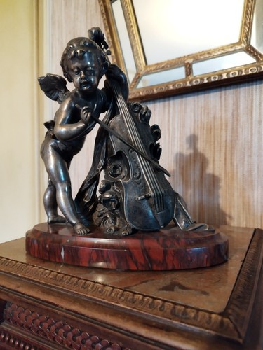 Cupidon musicien contrebasse - musicien,