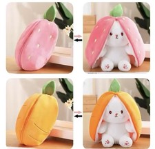 Lot 2 Peluches 25 cm Fraise