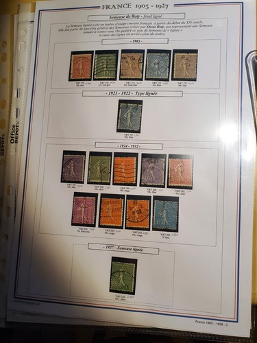 Timbres france 1903 1926 - de, la