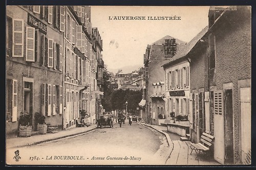 Cpa bourboule avenue - la, bourboule,