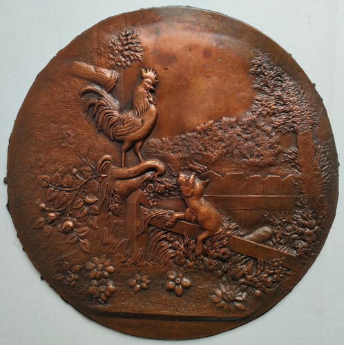 Ancien bas relief fable la - ancien,