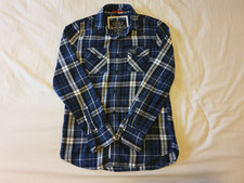 Superdry Men's Rivet Strength Long Sleeve Check Shirt Size Large