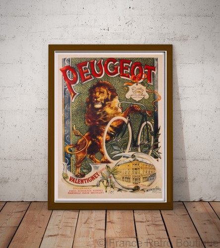 Affiche poster velo peugeot - velo,