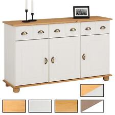 Buffet commode vaisselier 3 tiroirs 3 portes pin massif