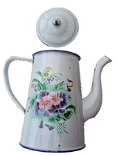 cafetière ancienne en tôle