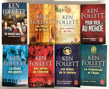 8 romans KEN FOLLETT livre lot