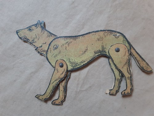 Jouet ancien chien articulé