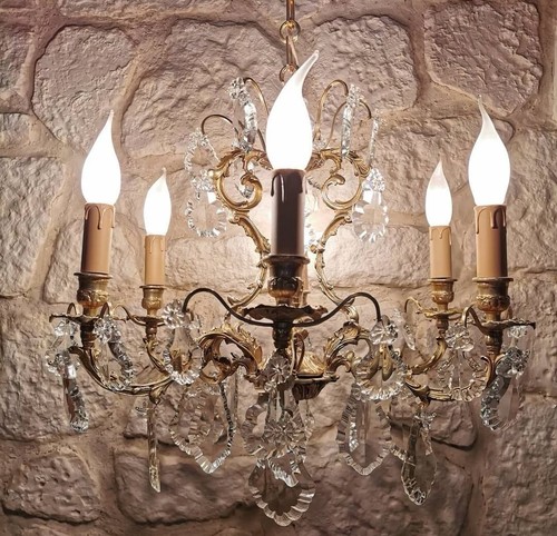 Lustre bronze doré avec - doré,