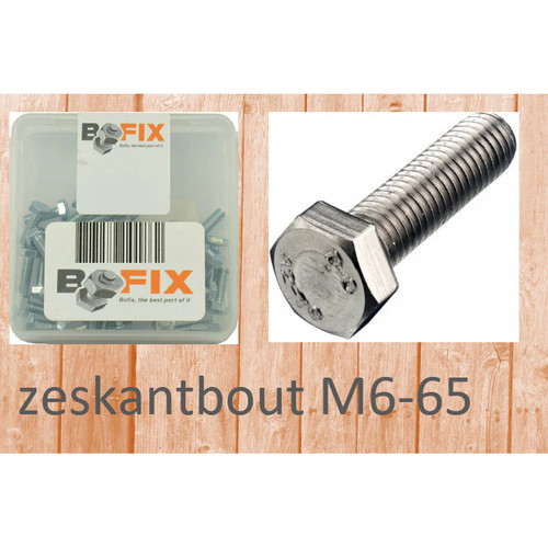 Bofix hexagon bolt - hexagon, m6x65