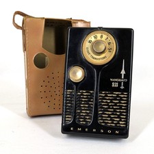 Vintage 1958 Emerson Vanguard 888 8-Transistor Radio in Case Working