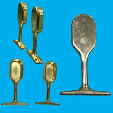 2x Laiton Ovale Garde-Robe Barre Support Elliptique Gratuit Fin Sous Fix