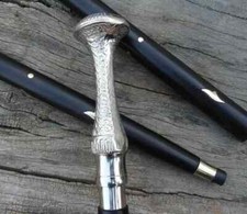 Canne de marche en bois style