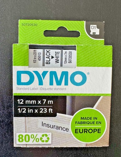 Cassette dymo 12mm - 12mm, 7m