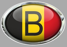 OVALE DRAPEAU BELGE BELGIQUE