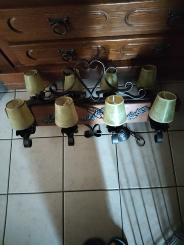 Ancien grand lustre bois avec - lustre,