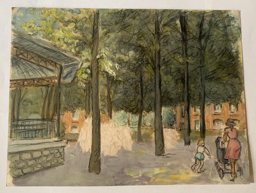 Dessin ancien esquisse mère - ancien,
