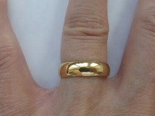 grosse alliance neuve plaqué or jaune poinçon t. 52 2,90gr la.5mm