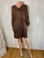 Robe léopard doublée midi manches longues Little Sister's - 34 Brun
