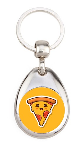 Pizza cute porte clé en - pizza,