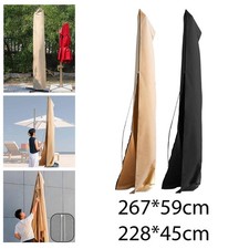 Housse de parasol de patio avec fermeture éclair pour cour, jardin, marché