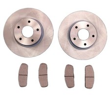 FRONT BRAKE DISCS AND PADS SET FOR NISSAN ELGRAND E51 2002-2010 3.5i 2.5i  NEW