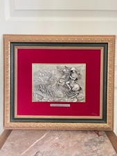 Ancien Rare UNIQUE Tableau Cadre Etain Ciselé France NAPOLEON Signé - N° 291/700