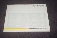 Operating Instructions Manual Opel Campo 01/1992 Mint/Unused