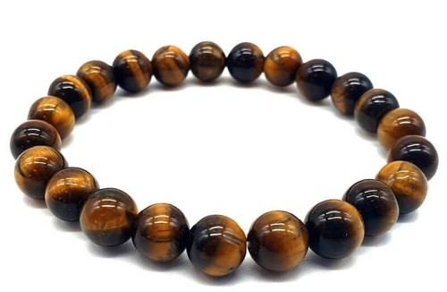 Bracelet oeil tigre perles - tigre,