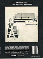 ADVERTISEMENT ADVERTISING 1966 BUROV sofas armchairs seats