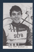 CYCLING cycling card PATRICK STEENO team SEFP Spaarbank 1987