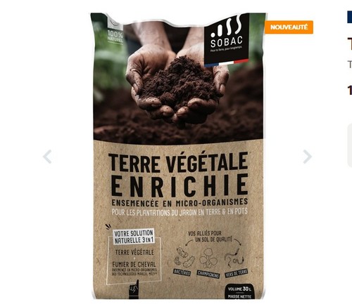 Terre vegetale enrichie haute - enrichie,