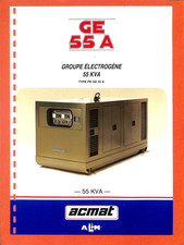 ACMAT ALM / GENERATOR SET GE 55 A / DOCUMENT