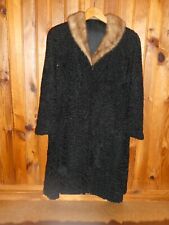 Manteau astrakan col vison