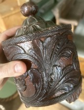 Boîte Bois Sculpté Sculpture