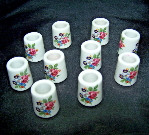 Mini bougeoir décor fleurs - 10,