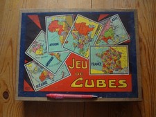 Jeu de cubes bois : carte