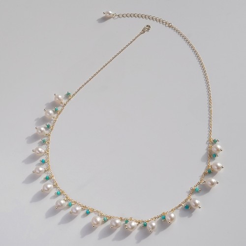 Collier gold filled - perle, de