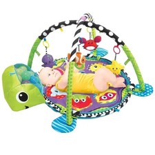 Tapis éveil éducatif bébé 3 en 1 tortue doux jeu activité gymnastique rampante