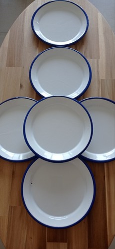 Assiettes plates tole - 6,