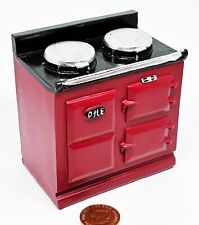 Maison de Poupées Aga Cuisinière Four Unité Rouge 1:12 Échelle S Meuble Cuisine