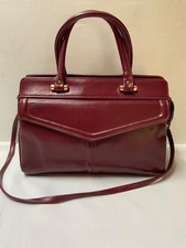 Sac à main cuir bordeaux Vintage 90 genuine leather bag