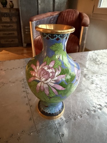Vase chinois cloisonnè - cloisonnè, ancien