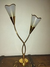 Vintage gilded brass and glass
