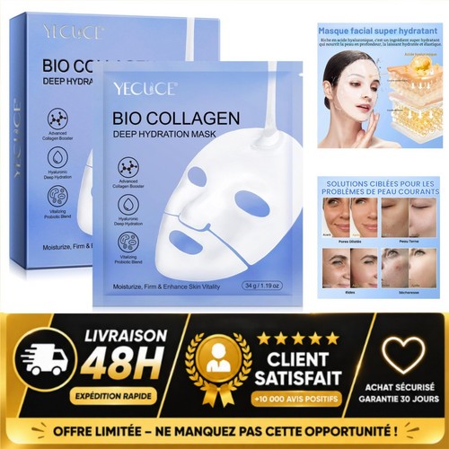 Masque visage bio collagène - visage,