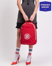 KIPLING Techno Fabric Backpack Large Logo Laptop Pocket Zipped