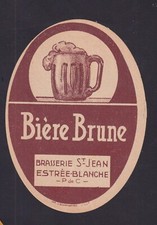 Old alcohol label France BN181277 brown beer St Jean