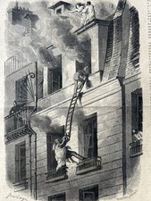 1868 POMPIERS - INCENDIE DE LA