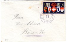 1939. Swiss military Active Service vignette. Field 11 (F.ART. RGT.4) to Büren.