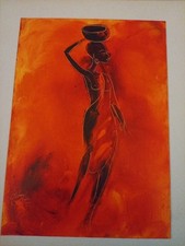 L'Autoctone: Small Oil Signed Painting